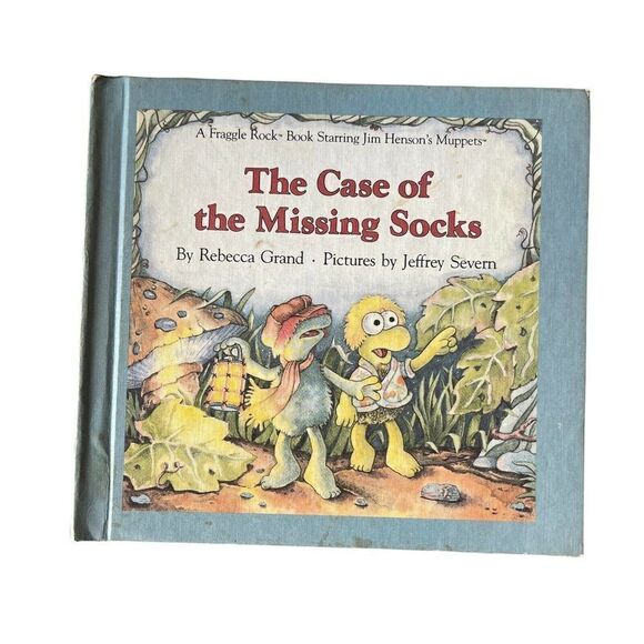 Fraggle Rock Book Hard Cover Childrens Vintage 80s Case Of The Missing Socks - Picture 1 of 6